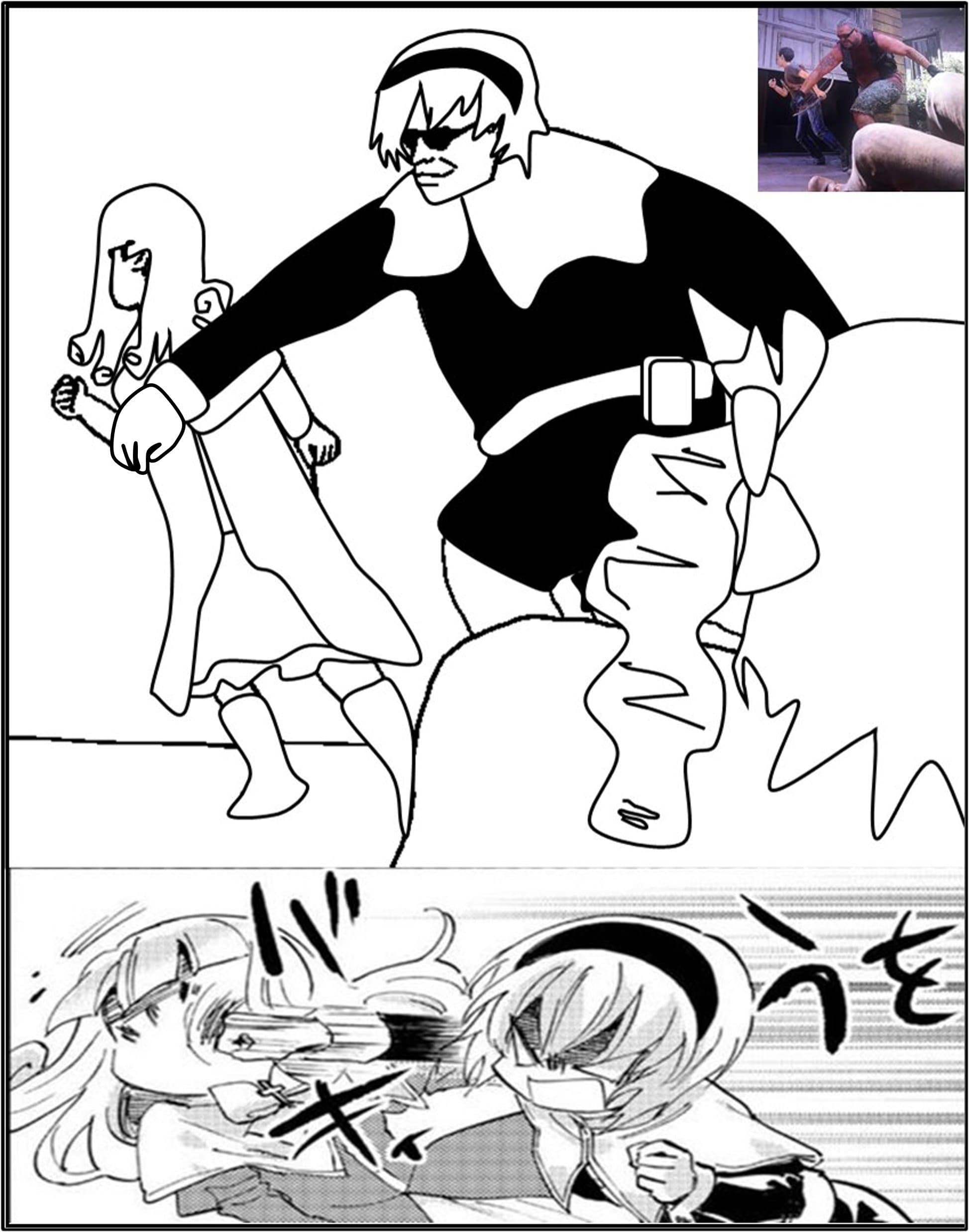 Pekora hitting Poporon | Manga Dropklck - Image 1